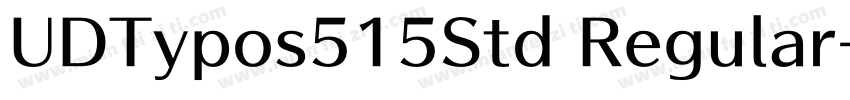 UDTypos515Std Regular字体转换